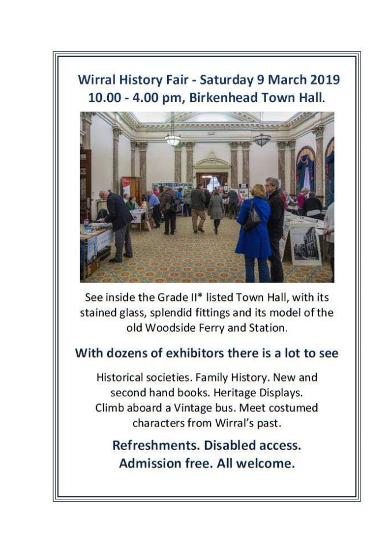 Wirral History Fair, Sat, 9 March