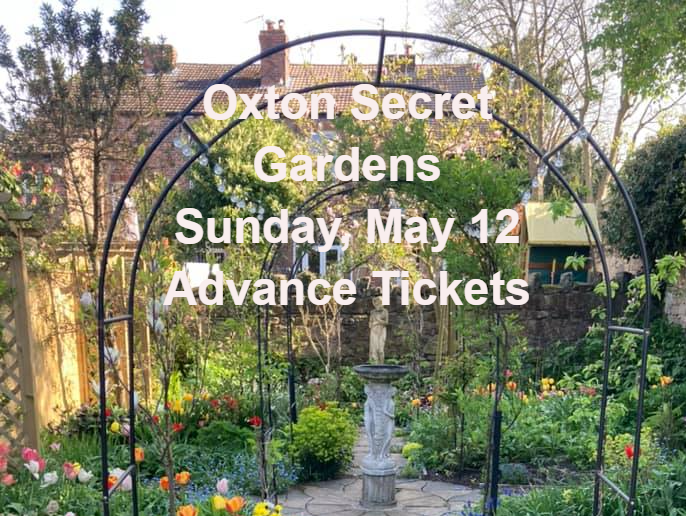 Secret Gardens, Sunday, May 12, Advance Notice